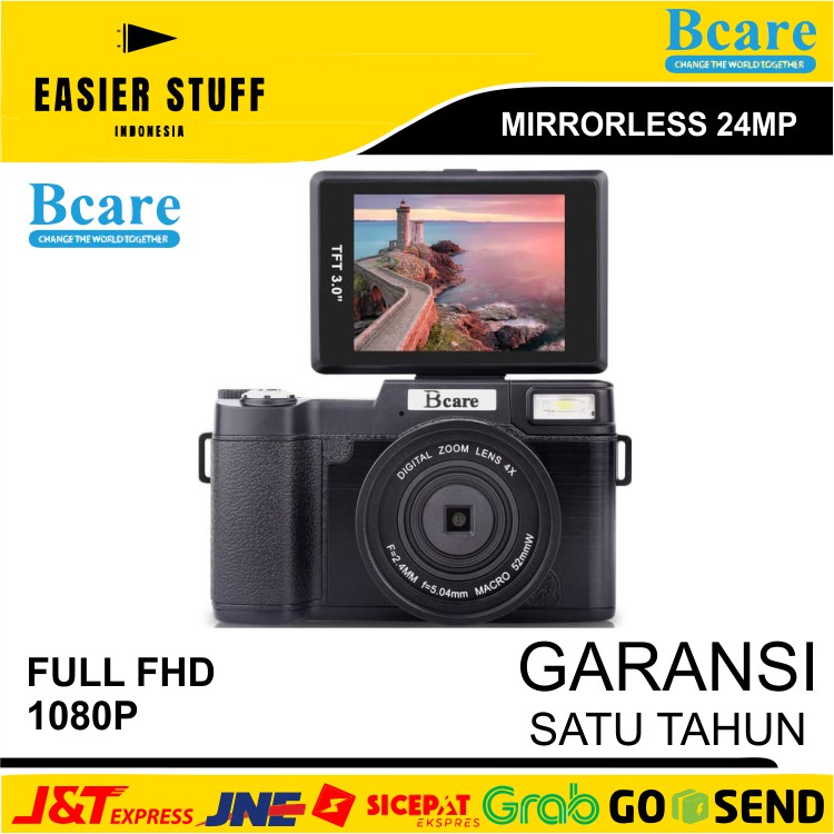 BCARE Mirrorless Camera 24MP Full FHD 1080P 100% ORIGINAL ( NON WIFI