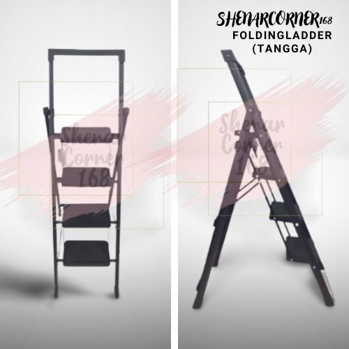 SHENAR TANGGA LIPAT BESI 4 TINGKAT STEP LEBAR PEGANGAN KOKOH / TANGGA PORTABLE RUMAH 4 SUSUN / TANGGA LIPAT 5 SUSUN SERBAGUNA ALAT PERTUKANGAN RUMAH - FOLDINGLADDER, SHENARCORNER168