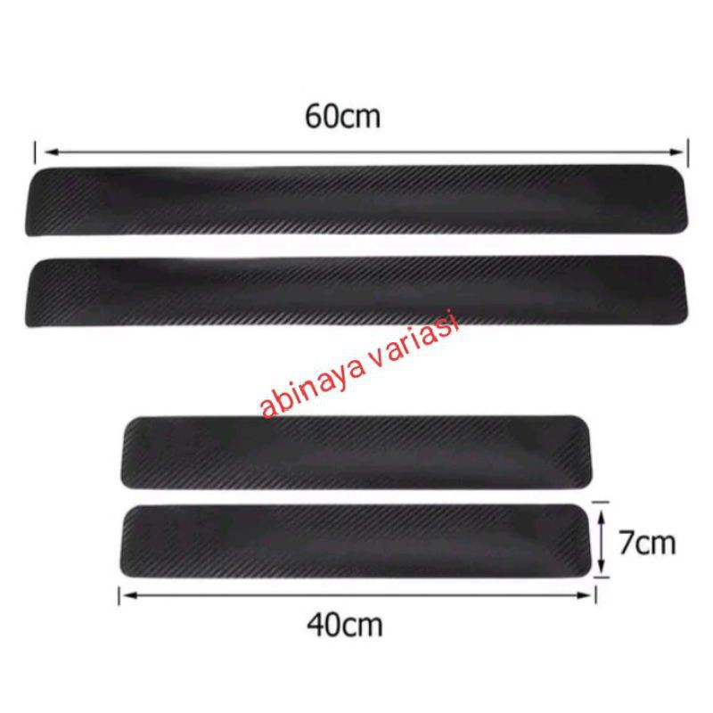 SILLPLATE SAMPING MOBIL MAZDA 6 STICKER CARBON UNIVERSAL