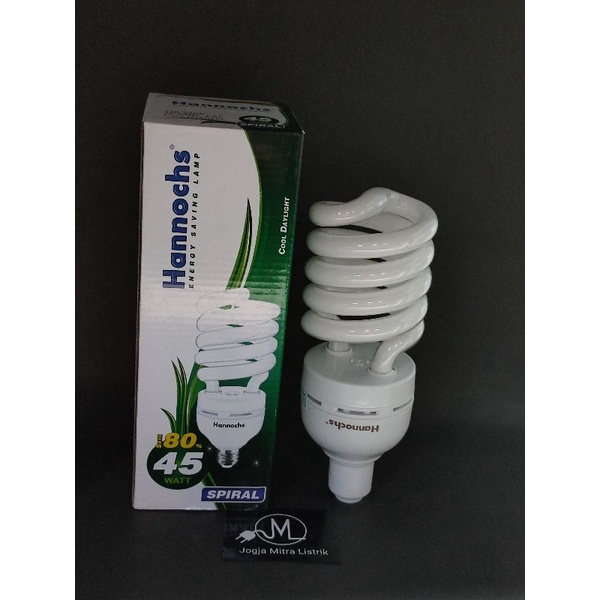 LAMPU HANNOCHS SPIRAL 45 WATT - PUTIH