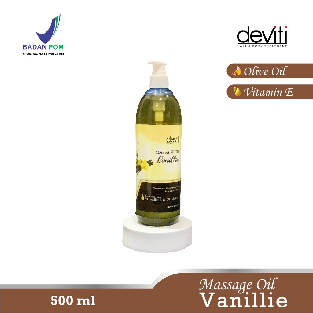 Deviti Massage Oil Vanillie Perawatan Melembutkan Kulit Minyak Pijat 500Gr