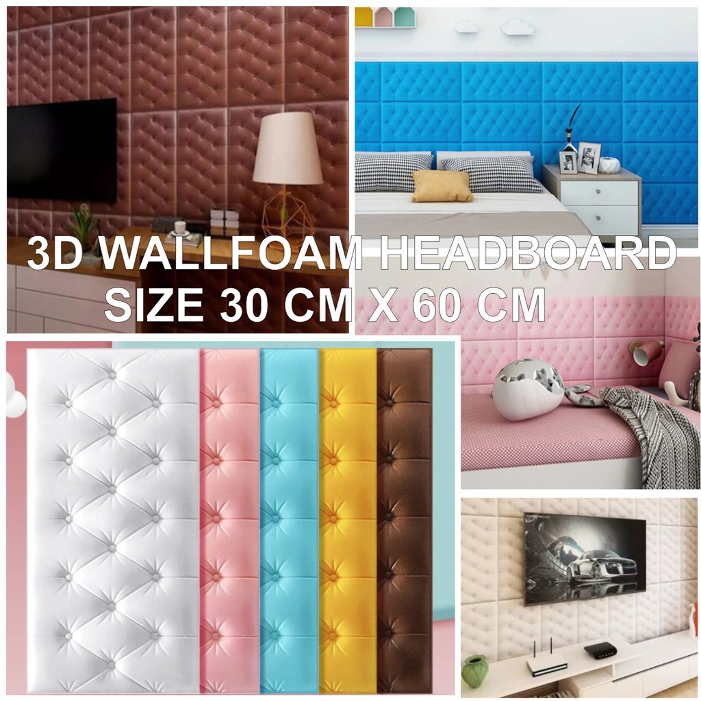 Wallpaper Dinding Foam 3D /Sticker Dinding Motif Headboard DD514 / 515 / 517 / 518 COD [1KG=24PCS]