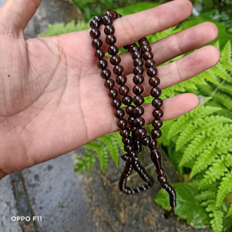 tasbih BLACK kaukah super  PREMIUM ORIGINAL 7 mm