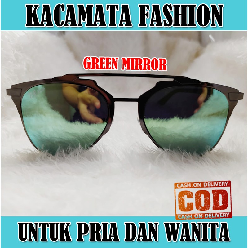 Kacamata Hitam Wanita Pria Fashion Korea Sunglasses Unisex Lens Mirorr Multicolor Kaca mata Gaya