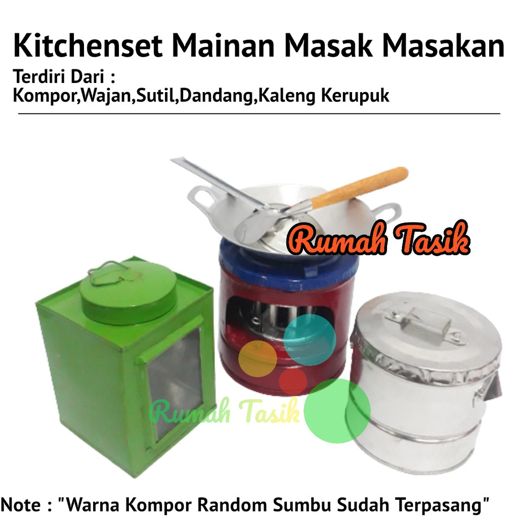 Kitchenset Mainan Masak Masakan Paket Dandang Kaleng Kerupuk