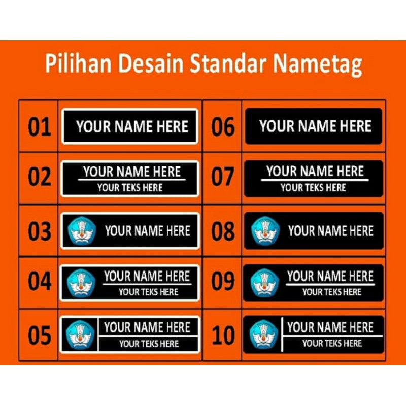 

papan nama / name tag akrilik dan kuningan