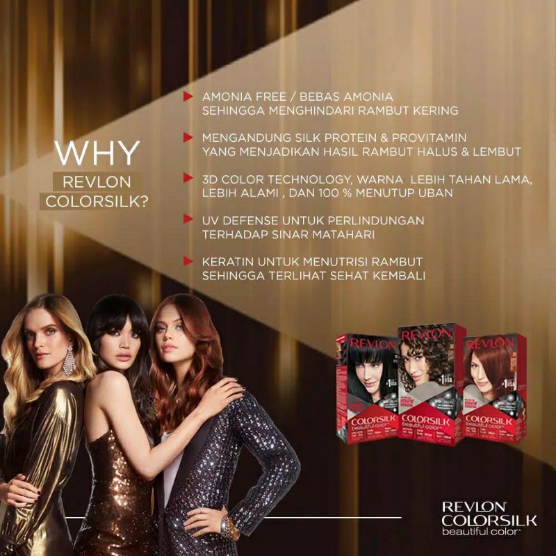 REVLON Colorsilk Hair Color Cat Rambut / Semir Rambut / Pewarna Rambut