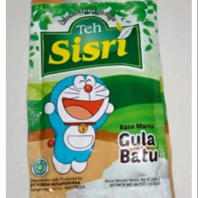 

Teh Sisri rasa Gula Batu 1renteng isi 10pcs