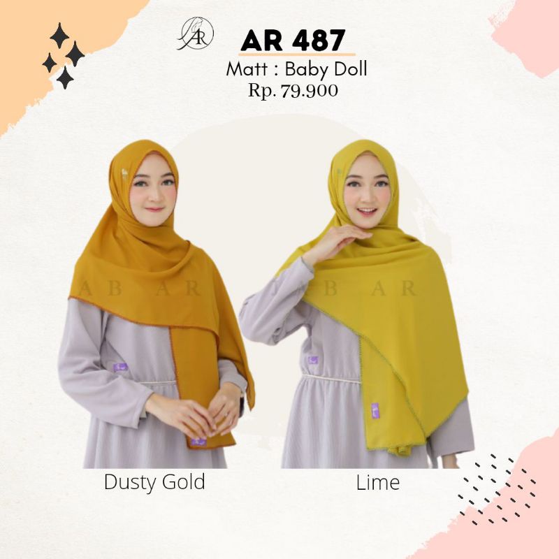 HIJAB ARRAFI 487 JILBAB Pashmina TERBARU 2021 pashmina CERUTY baby doll gliter