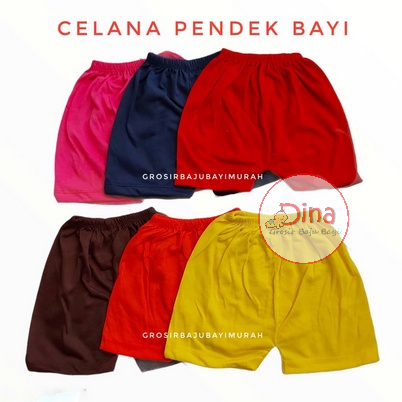 3 PCS celana pendek anak POLOS DITO 1 th