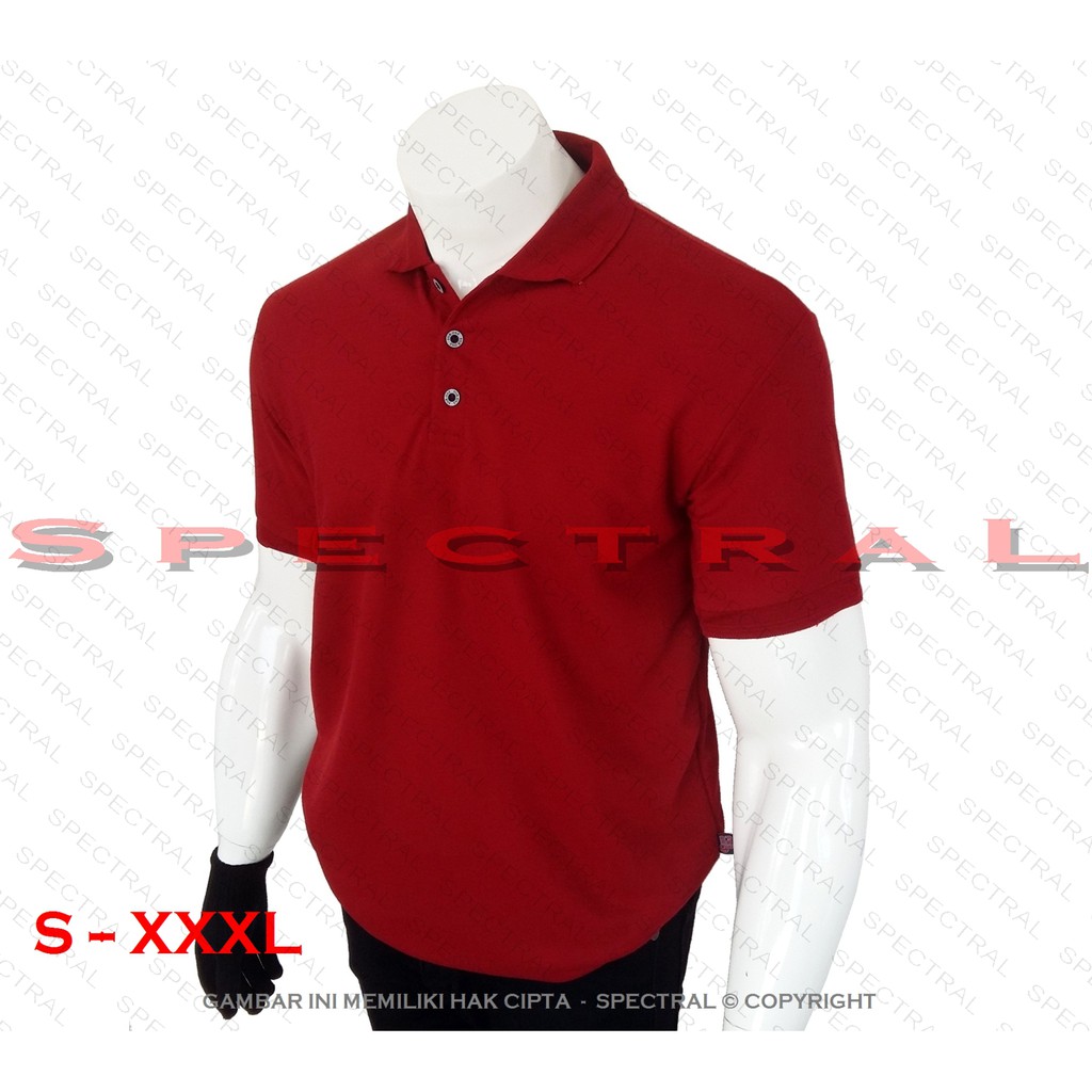Spectral - Maroon Polo Shirt S M L XL XXL XXXL Kaos Polos T-Shirt Kerah Distro Berkerah Pria Wanita