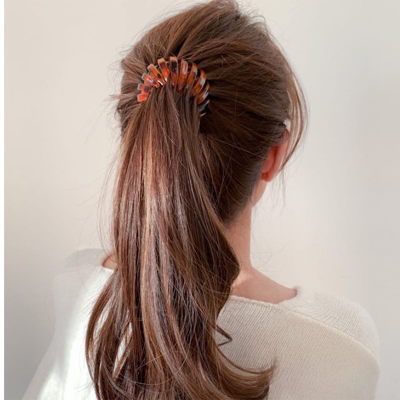 Korean New Fashion Jepit Rambut Ponytail 6cm Bahan Aklirik Transparan - Ikat Rambut Cepol - Korean Hairbun Bird Nest Hair Claw