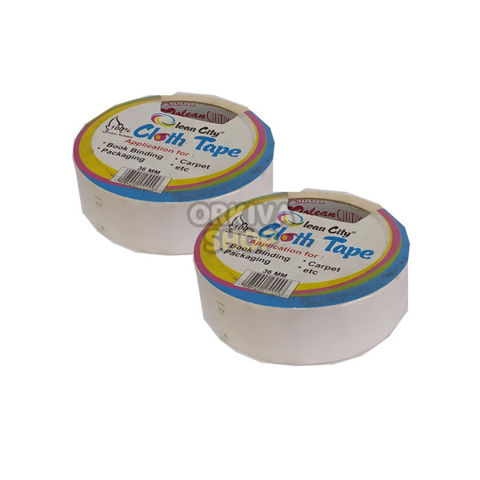 

Cloth Tape / Lakban Kain Olean City 1.5" (36 MM X 10 M) Putih