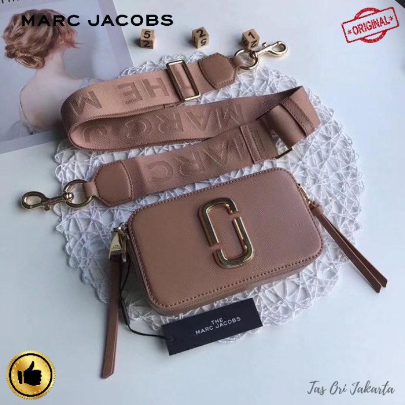 Tas Marc Jacobs The Snapshot DTM Camera Crossbody Bag Sunkissed Original Pink Cream ASLI Selempang