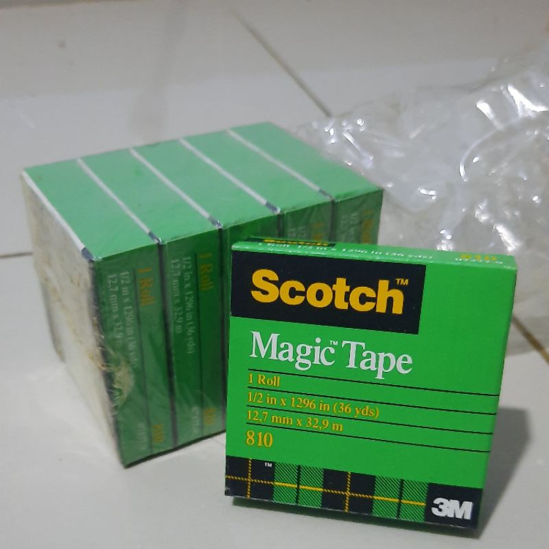 

3M Scotch Magic Tape 810, 1/2 in x 32.9m (DIJAMIN TERMURAH)