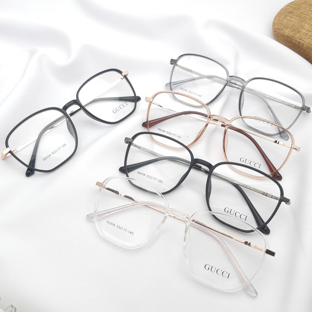 Frame kacamata kotak 98008 + case