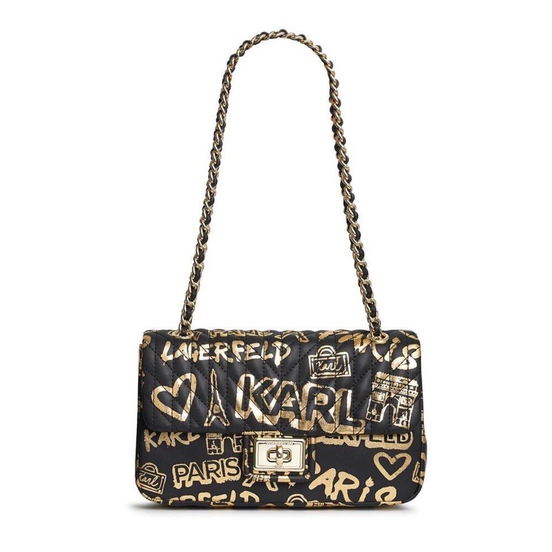karl lagerfeld graffiti shoulder bag