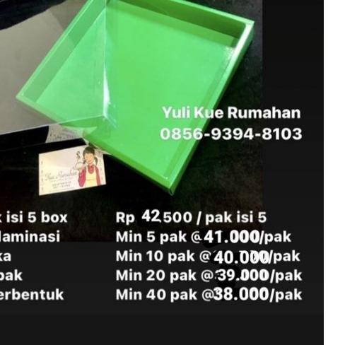 

← Box Nastar HIJAU TANPA SEKAT Uk luar 21.5x21.5x3.5cm ✧
