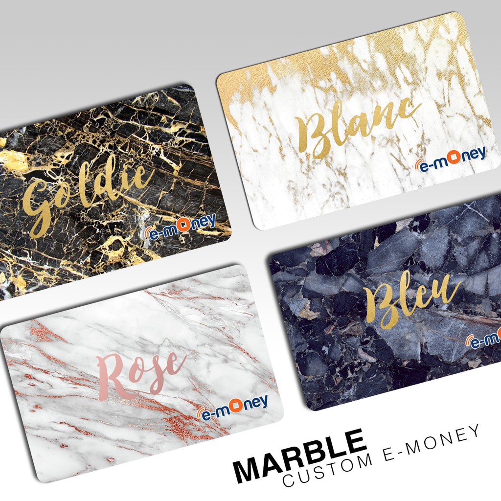 Emoney custom gambar marble flazz bca brizzi bni tapcash