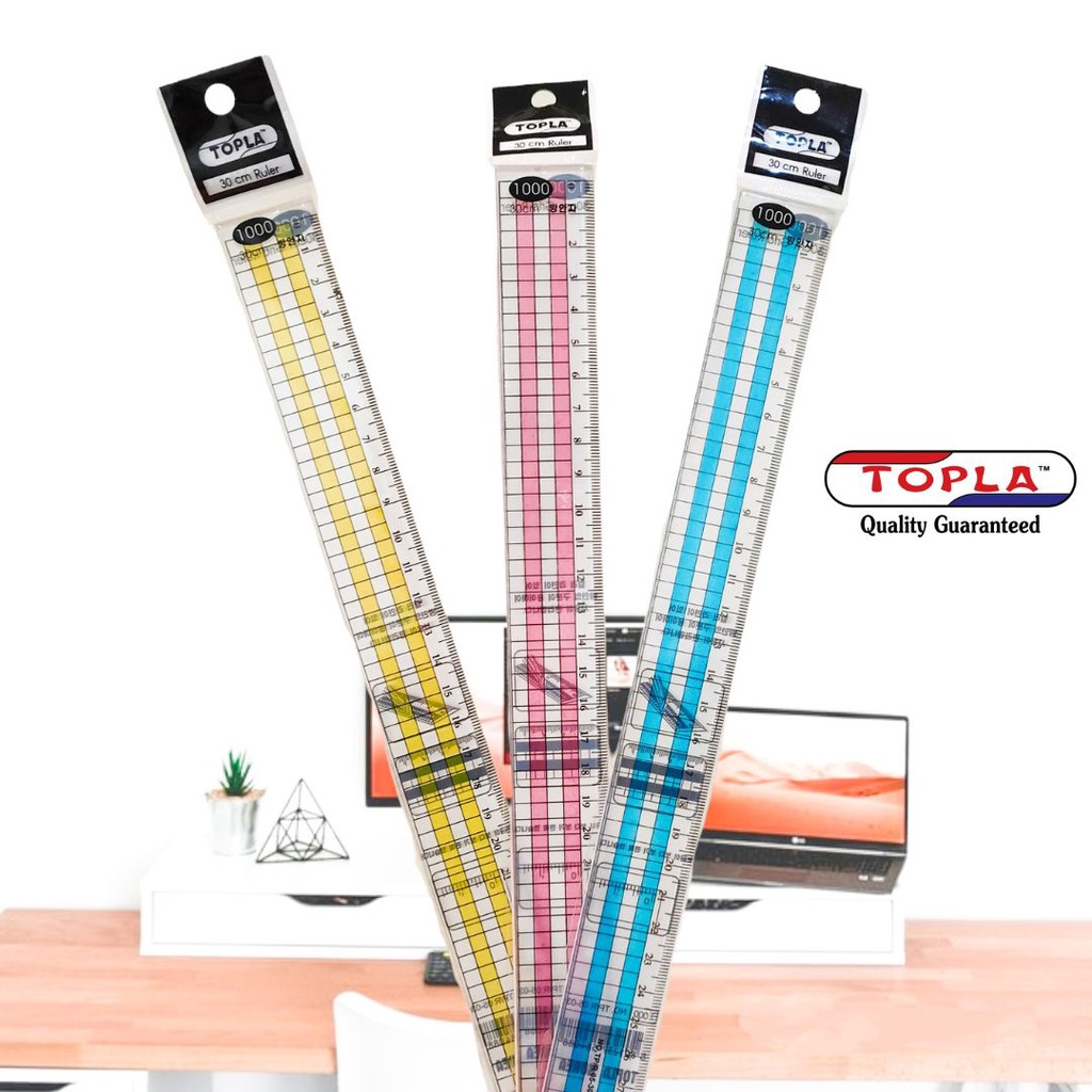

Penggarisan Korea Plastik Ruler Kuat Garisan Murah Awet Perlengkapan Sekolah Alat Tulis 30 CM