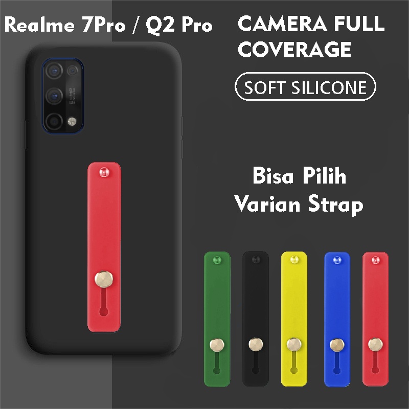 Softcase Silikon Baby Skin 3D Camera For Realme 7 Pro Free Strap Holder