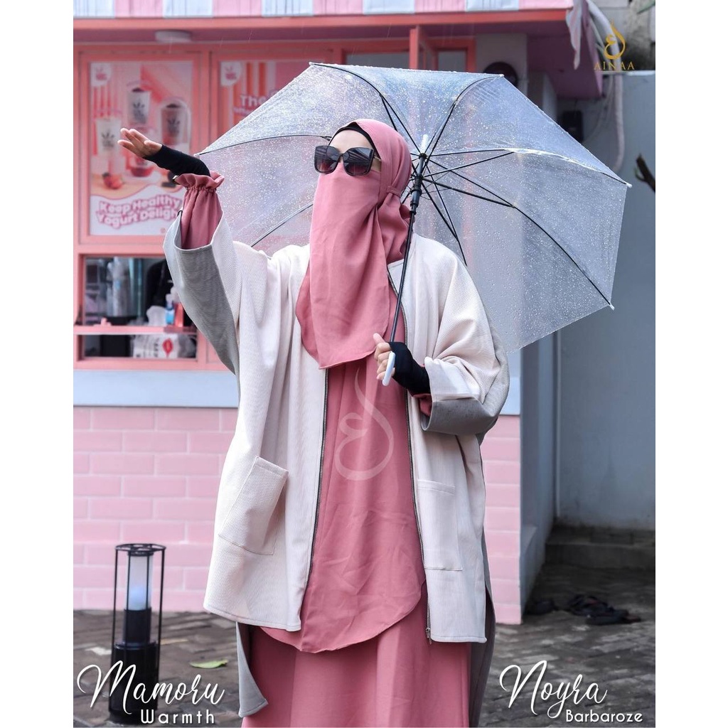 MAMORU OUTER BY AINAA - JAKET CARDIGAN HIJAB SYARI