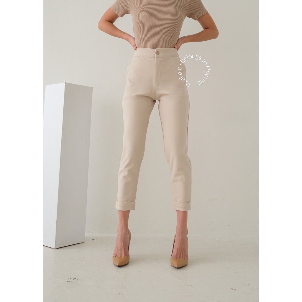 HYERIES COMFY ++ Haneul Highwaist Pants / Celana Panjang Wanita /  Ankle Pants / Celana Ankle / Long Pants / Celana Kerja Wanita / Slim Fit Pants / Celana Kasual Wanita / Celana Hitam / Celana Pensil Wanita / Celana Scuba / Celana Korea