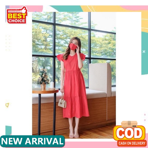 Kumi Dress//Dress Casual Wanita Muslim Dress Kotak Kotak Wanita Casual Dress Lengan Panjang Silvana 