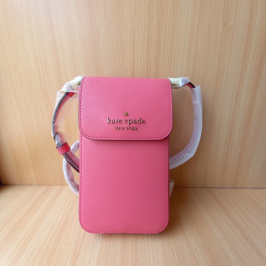 Kate Spade Staci Flap Phone Crossbody Garden Pink