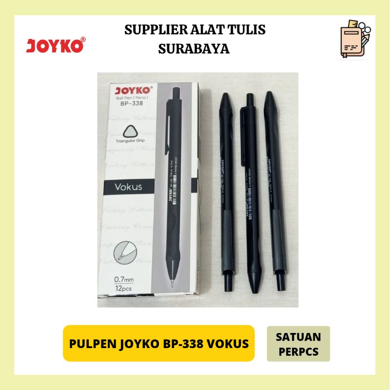 

PULPEN / BOLPOIN / BOLPEN JOYKO BP-338 / BP 338 VOKUS HITAM ORI PERPCS