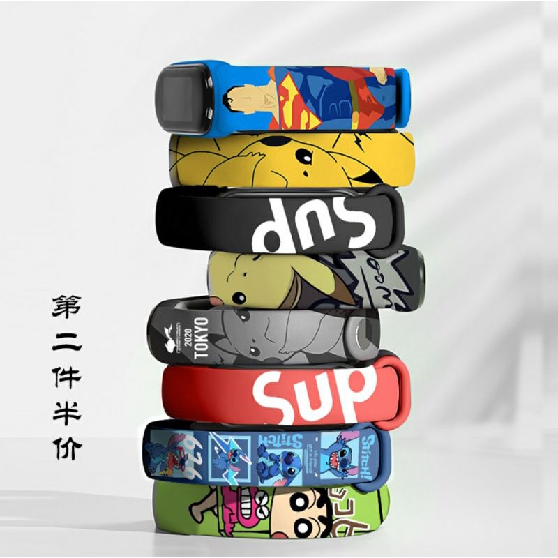 Strap Mi Band 3/4 Xiaomi Mi Band 5 / 6 Mi Band 7 Mi band 6 Mi Band 5 Tali Pengganti Miband 3/4/5/6/7 Motif Keren