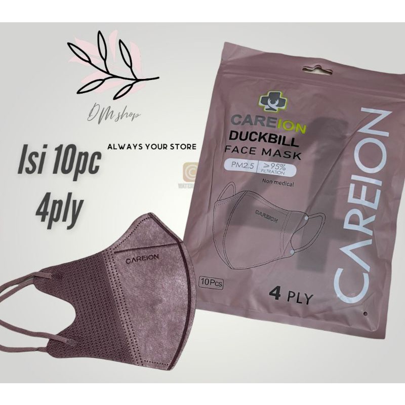 MASKER CAREION DUCKBILL 4PLY EMBOS