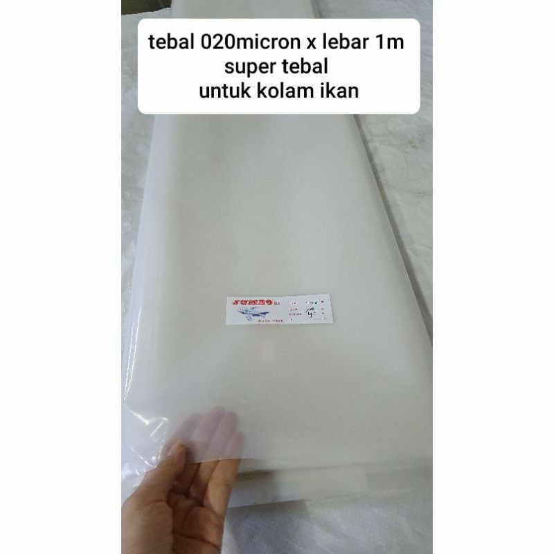 plastik cor kolam ikan tebal 020 x lebar 1m super TEBAL kuat