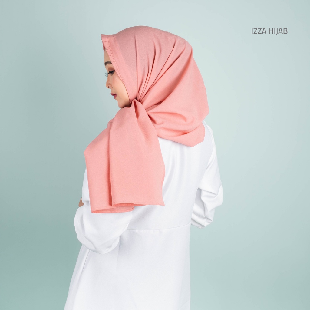 (1KG=11pcs) Pashmina Tali Lipit KCB Premium Jahit Tepi Diamond Hijab Instan Original-peach/salem