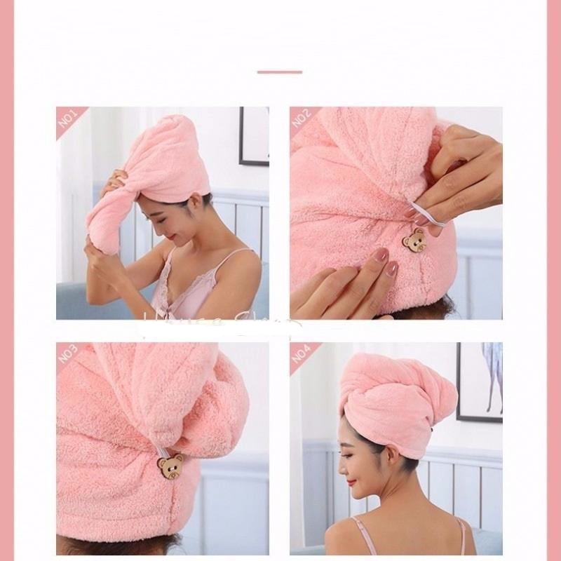 Handuk Keramas Cepat Kering Magic Head Towel Fast Dry Hair Bahan Microfiber Handuk Turban