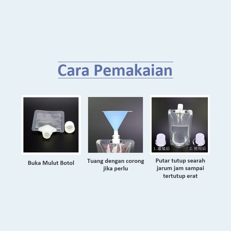 Image of Botol Refill H412 Tempat Sabun Cair Travel Plastik Fliptop Travel Organizer ACC #7