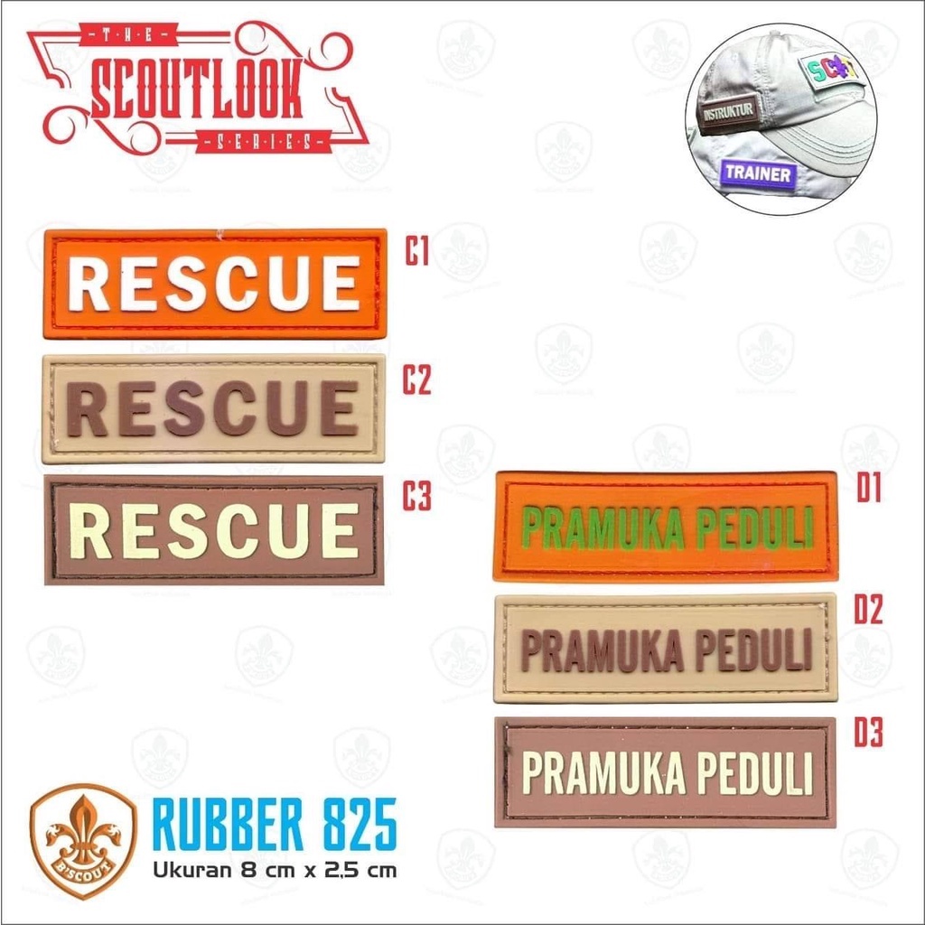 Bscout Scoutlook- Rubber Badge Pramuka
