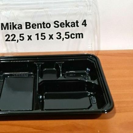 ♕ Mika Bento Sekat 4 Polos / Tray Bento / Box Bento. ✈