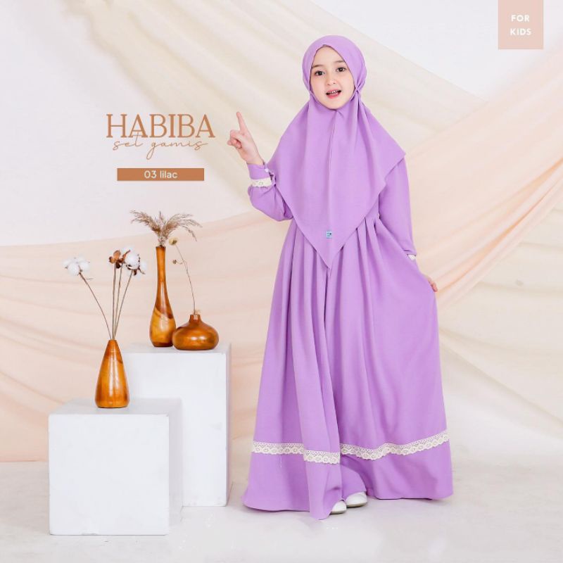 GAMIS SYARI KIDS PLUS HIJAB 9-12 TAHUN/HABIBA SYARI KIDS/GAMIS MUSLIM ANAK TERBARU/SYARI KIDS TERLARIS/HANUM SYARI KIDS MIX RENDA/FAR MOSLEMSTORE