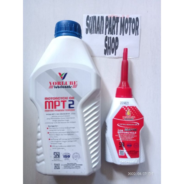 Special Paket Oli Mesin Segala Jenis Motor Matic MPT2 + Oli gardan Petroasia ORIGINAL