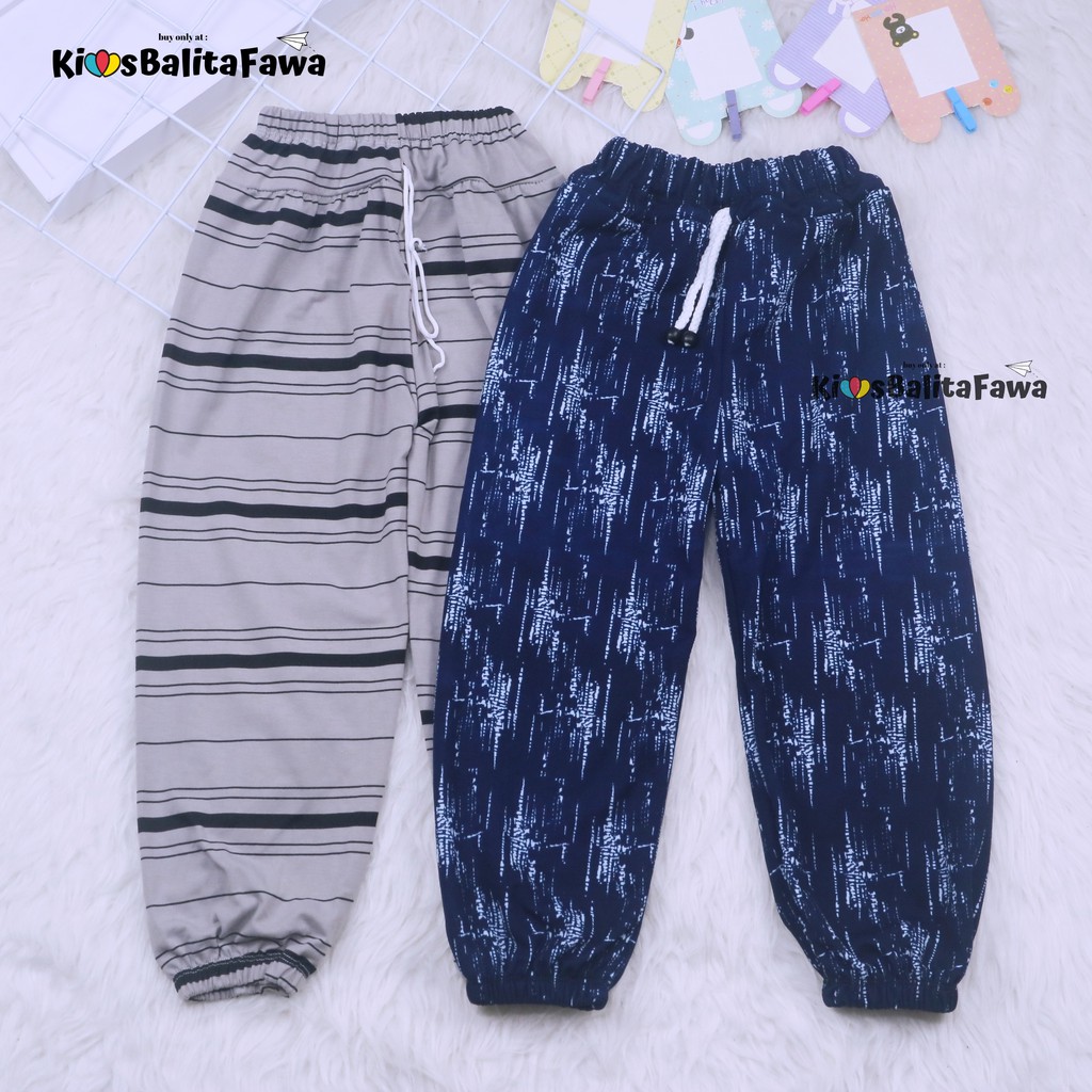 (ANAK LAKI) Jogger Motif uk 5-7 Tahun / Joger Pants Anak Cowok Celana Panjang Laki Murah Import Adem