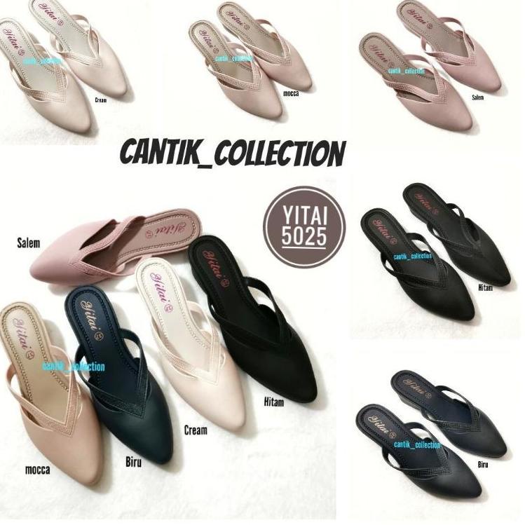 ✦ Sandal Selop Wanita Yitai Tali 5025 - Sandal Jelly Wanita Yitai 5025-Sandal Wedges Wanita Yitai 50