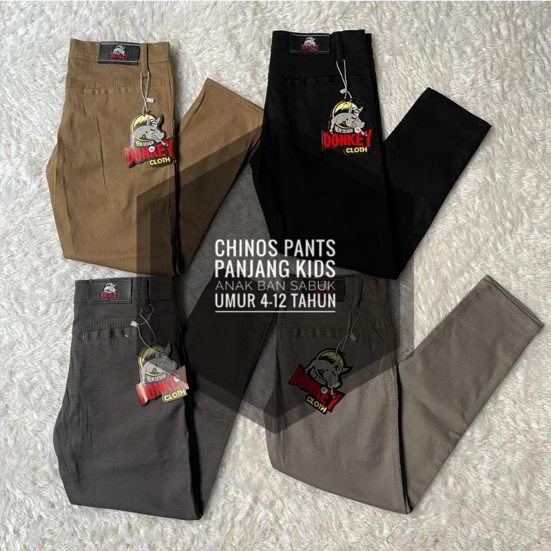 Chinos Pants Panjang Celana Chino Anak Panjang Original Chinos Outfit Usia 4-12 Tahun Chinos Panjang