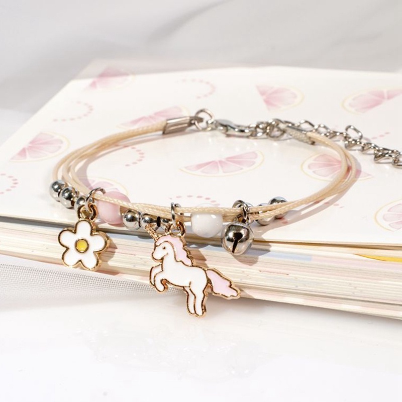 Handmade Gelang Manik-Manik Keramik Bentuk Kartun Burung Bahan Alloy Gaya Retro Untuk Wanita