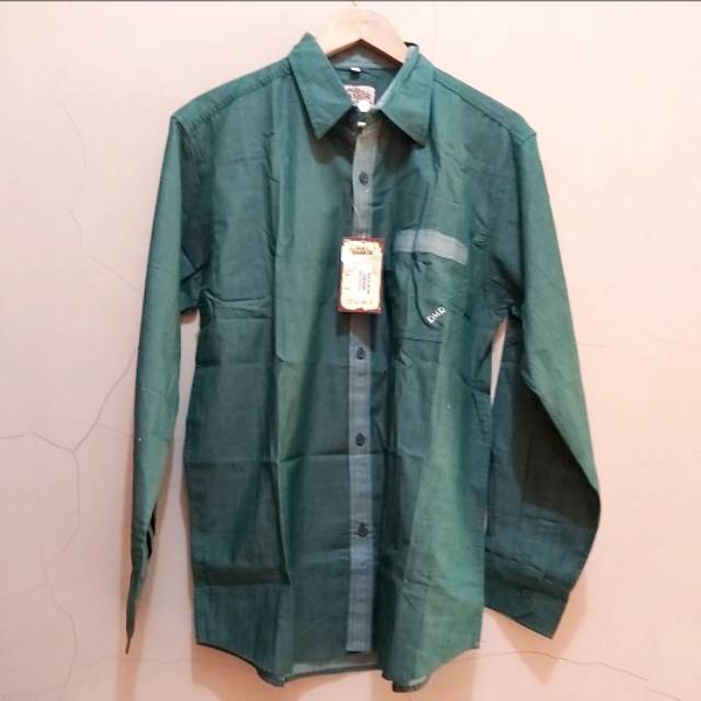 KEMEJA BRAND DAMOR ORIGINAL PRIA GREEN DARK