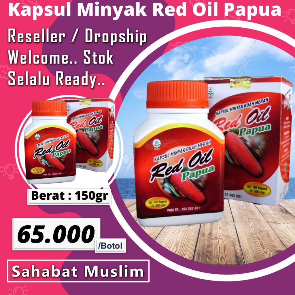 

Kapsul Minyak Buah Merah Red Oil Papua Herbal Asam Urat