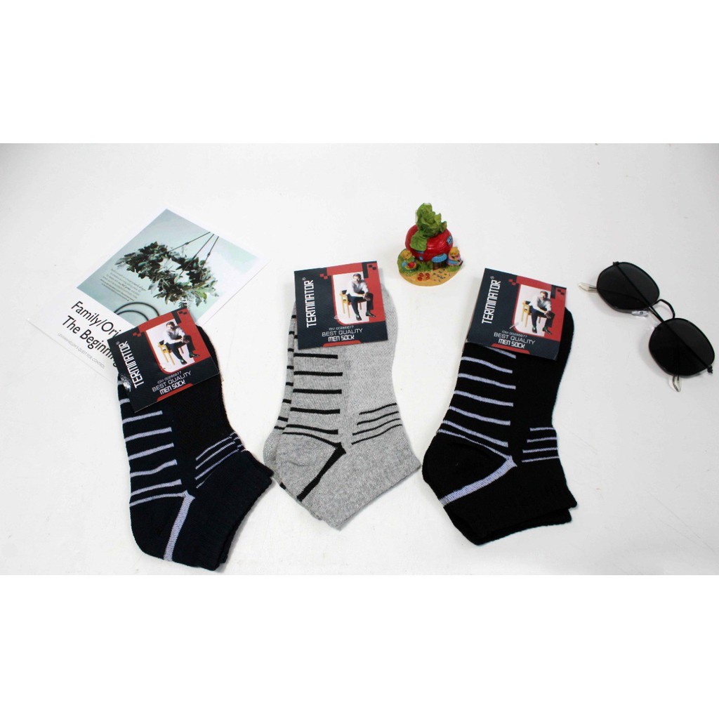 PAKET 3PSG Kaos Kaki MEN SPORT MATA KAKI Import