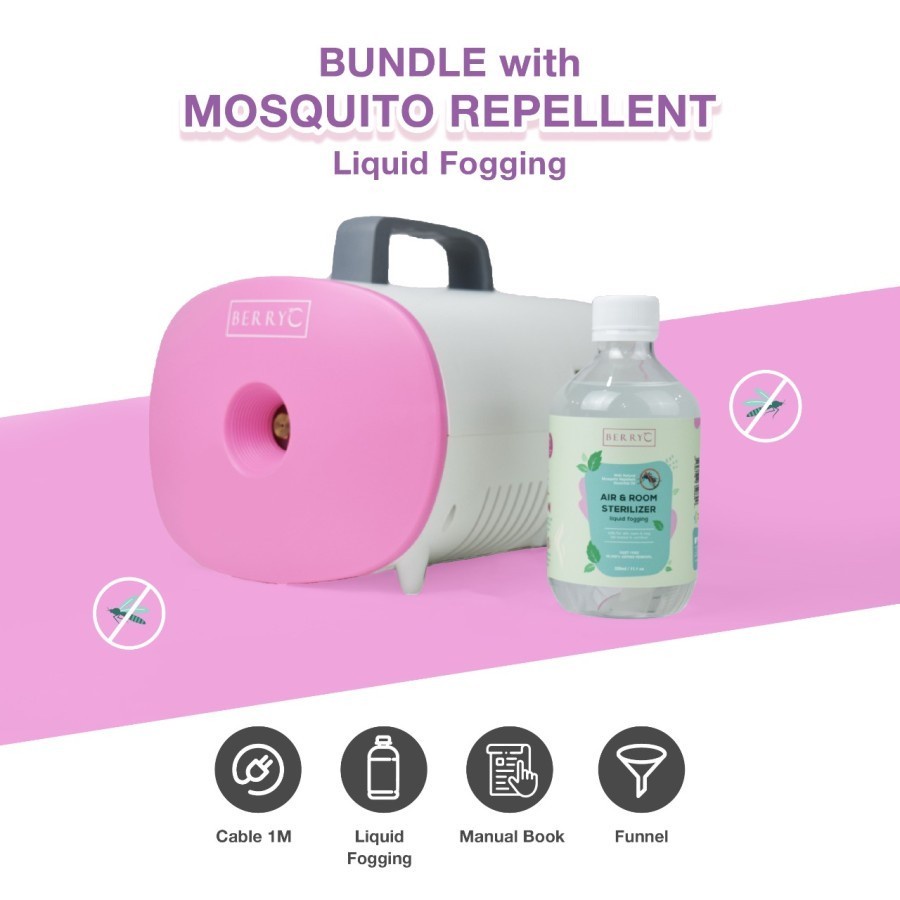 Berry C - Compact Fogger Room Sterilizer (Alat Steril Ruangan Kecil) bundle mosquito repellent Liquid fogging