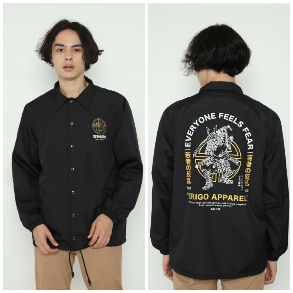 Erigo Coach Jacket terbaru / Jaket Parasut Erigo / Erigo Coach Jacket Fujinkai Khaki