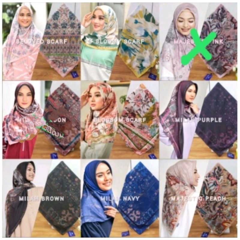 Mandjha Ivan Gunawan Scarf Motif Milan, Island monogram,Perfect monogram,royal, Shades monogram,Mila
